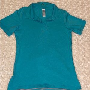 Ivivva Blue Collared T-Shirt/ Golf Shirt Size 12